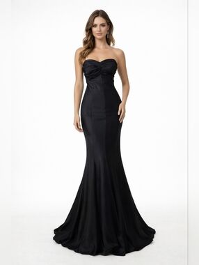 Strapless Black Evening Gown Size SMALL